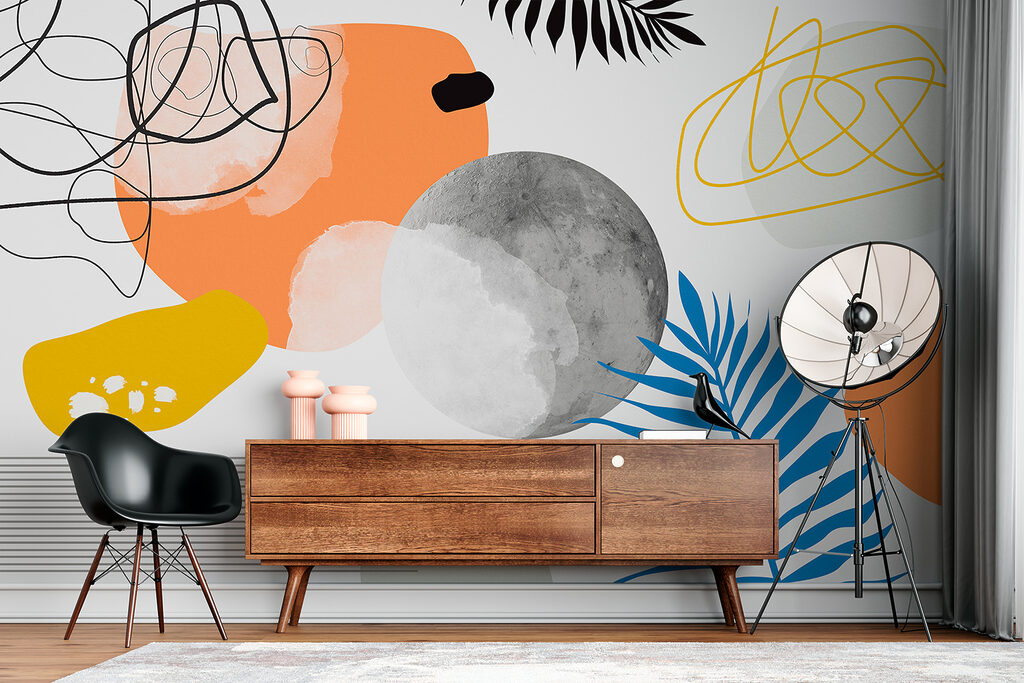 Barevné umění s černobílými kruhy a listy w00508piw1mr 1024x683 - Barevné umění s černobílými kruhy a listy - tegory