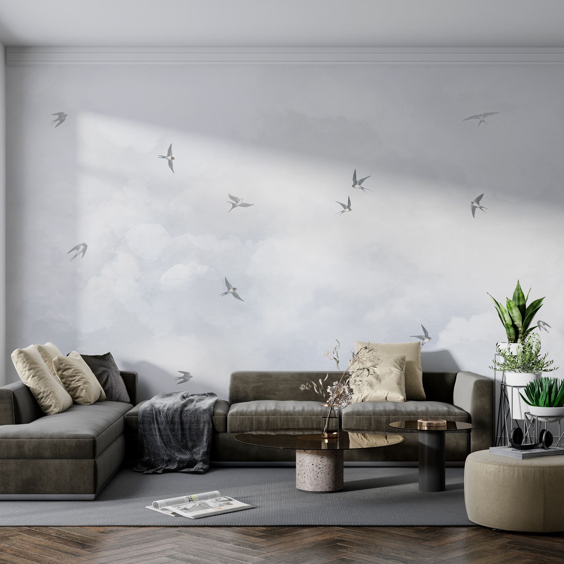 w00526pig34ms - Skupina ptáků letících na obloze - tegory