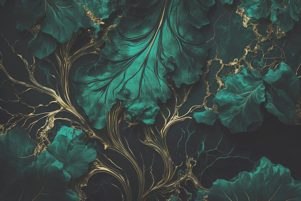 s34486p 1024x683 - Elegantní tealové listy s kovovými žilkami - tegory