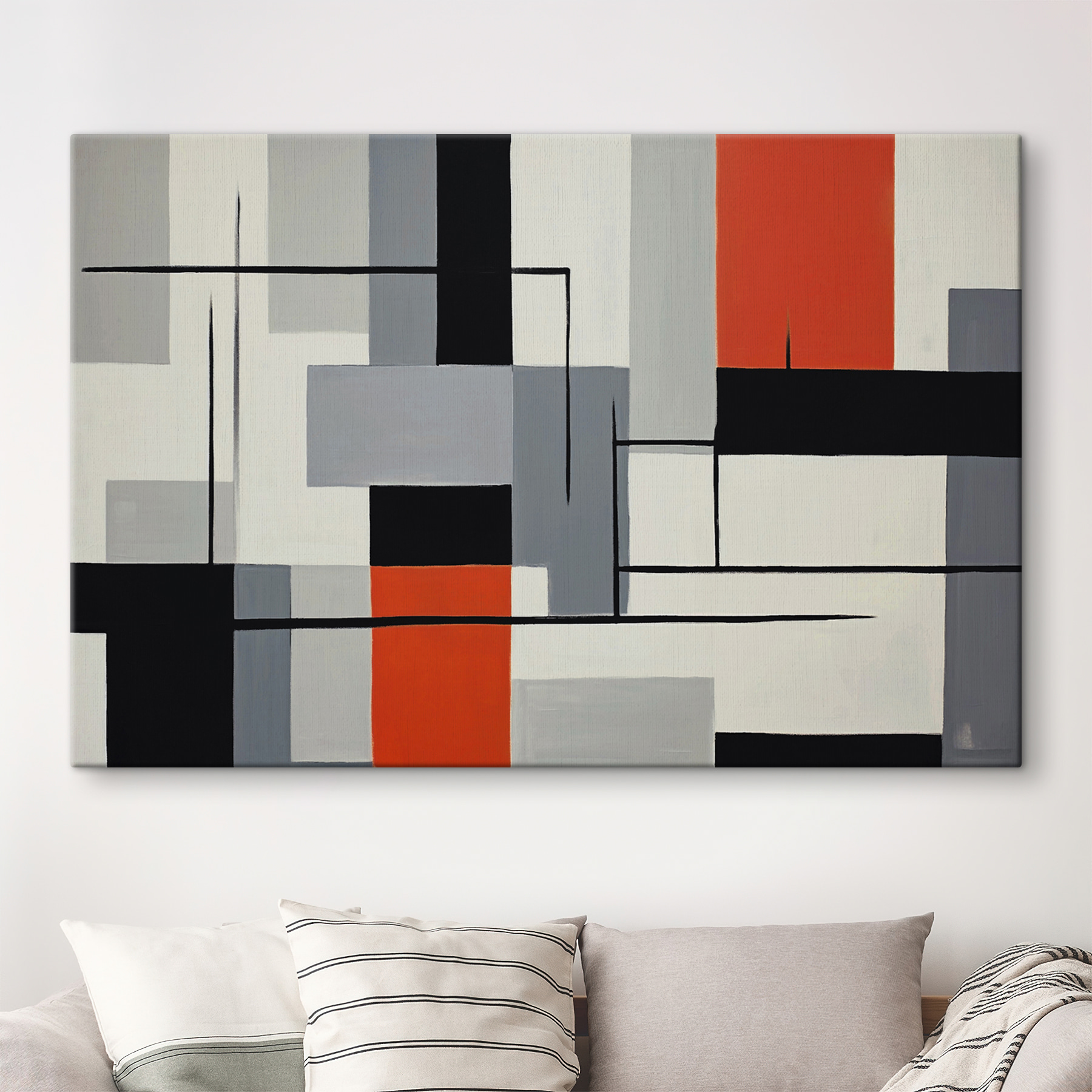 s37278pig109m - Malba černých červených a bílých obdélníků - tegory