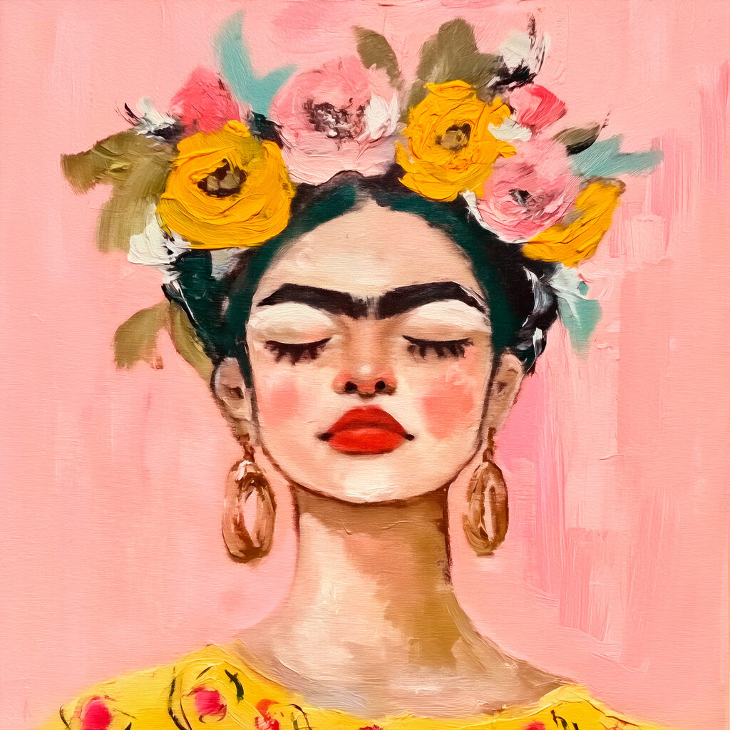 s38292p 1024x1024 - Obraz ženy s květinami ve vlasech - tegory