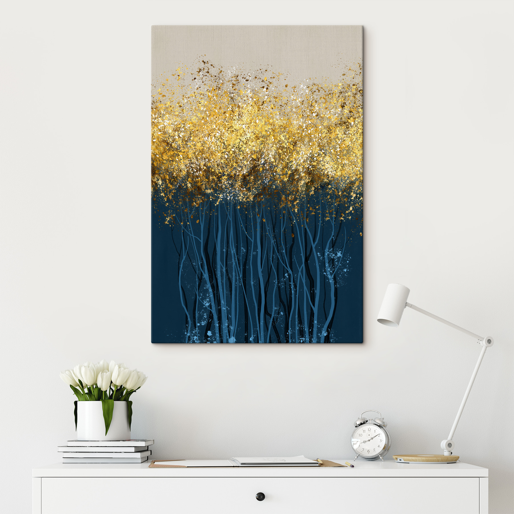 A painting of a tree