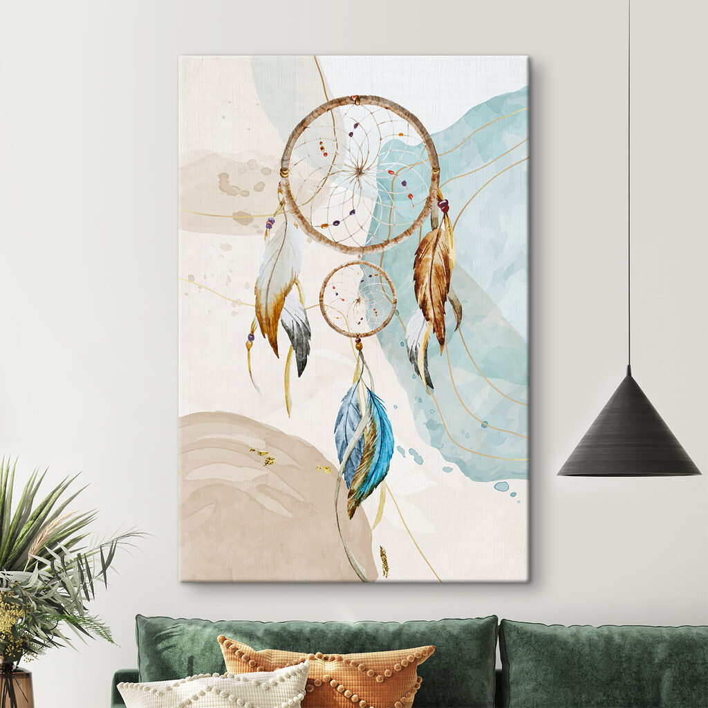 A dream catcher with feathers A dream catcher with feathers