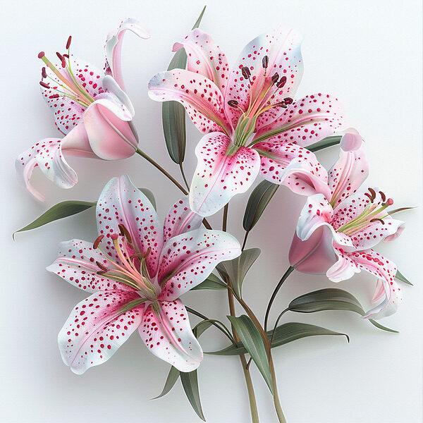 A group of pink and white flowers A group of pink and white flowers