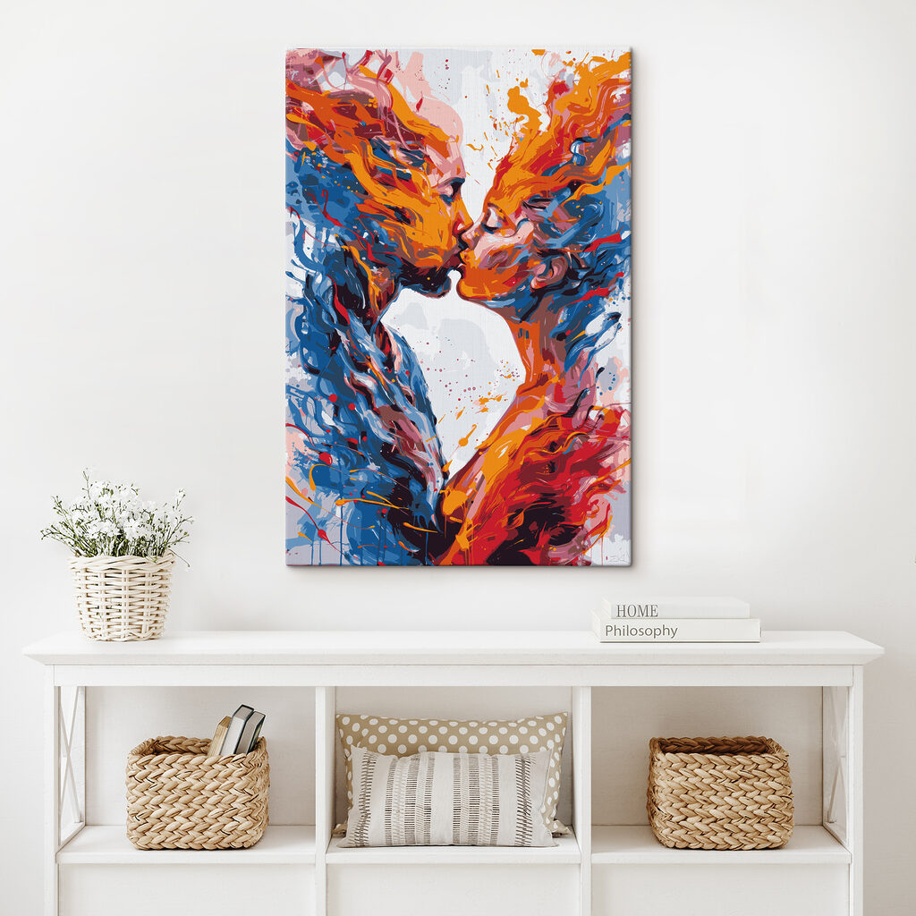 A man and woman kissing A man and woman kissing