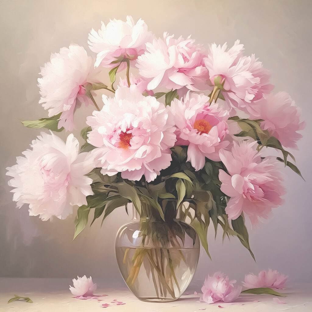A vase of pink flowers