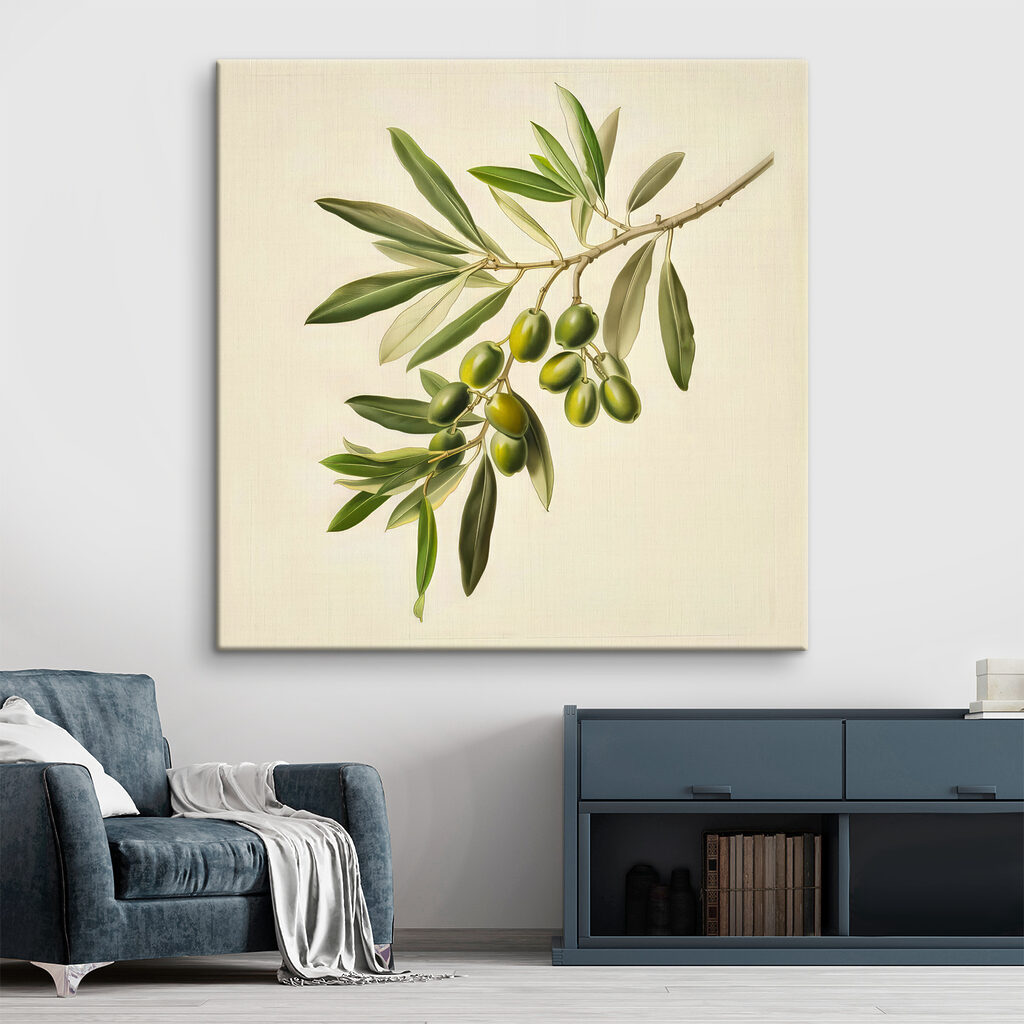 A green fruit on a branch