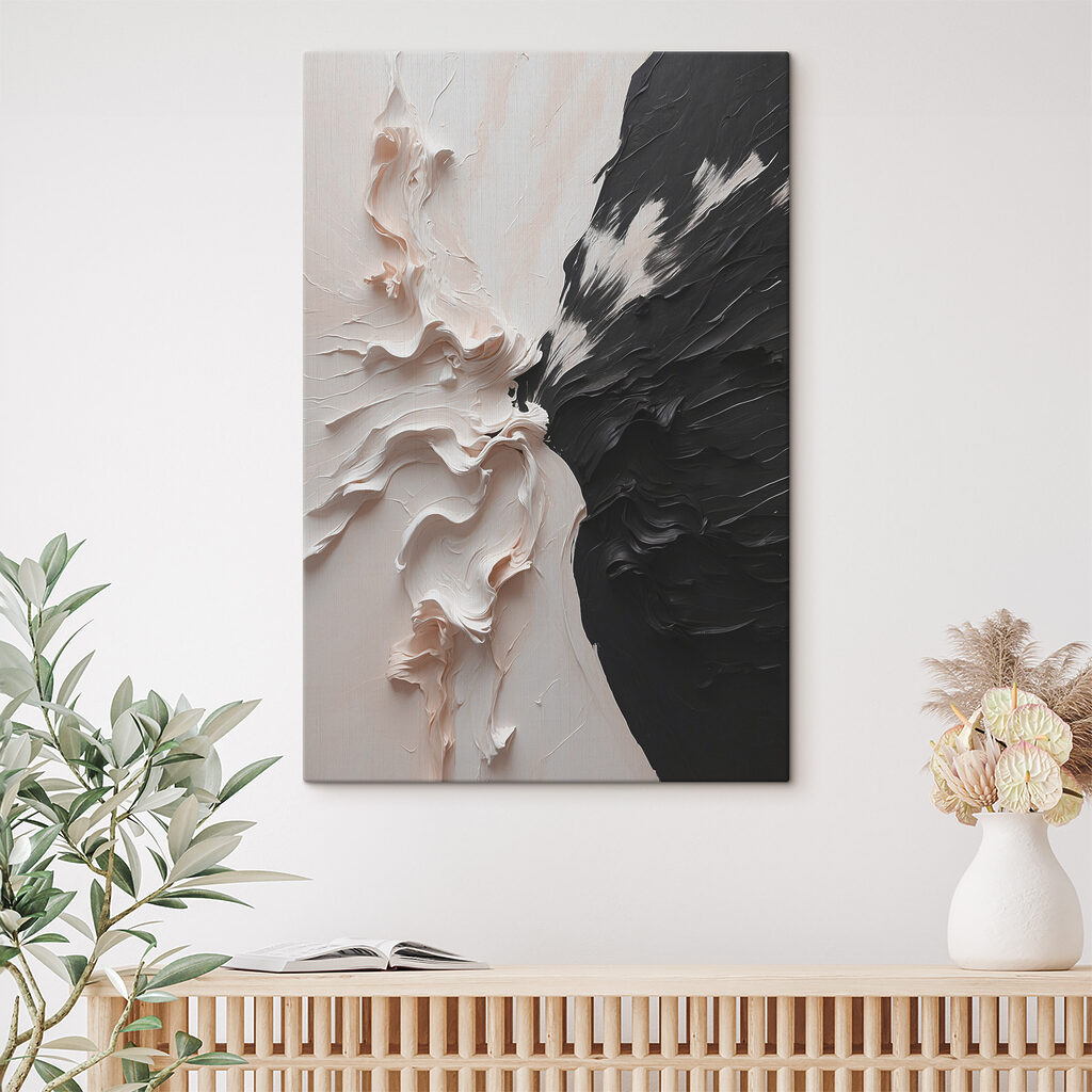 A black and white paint