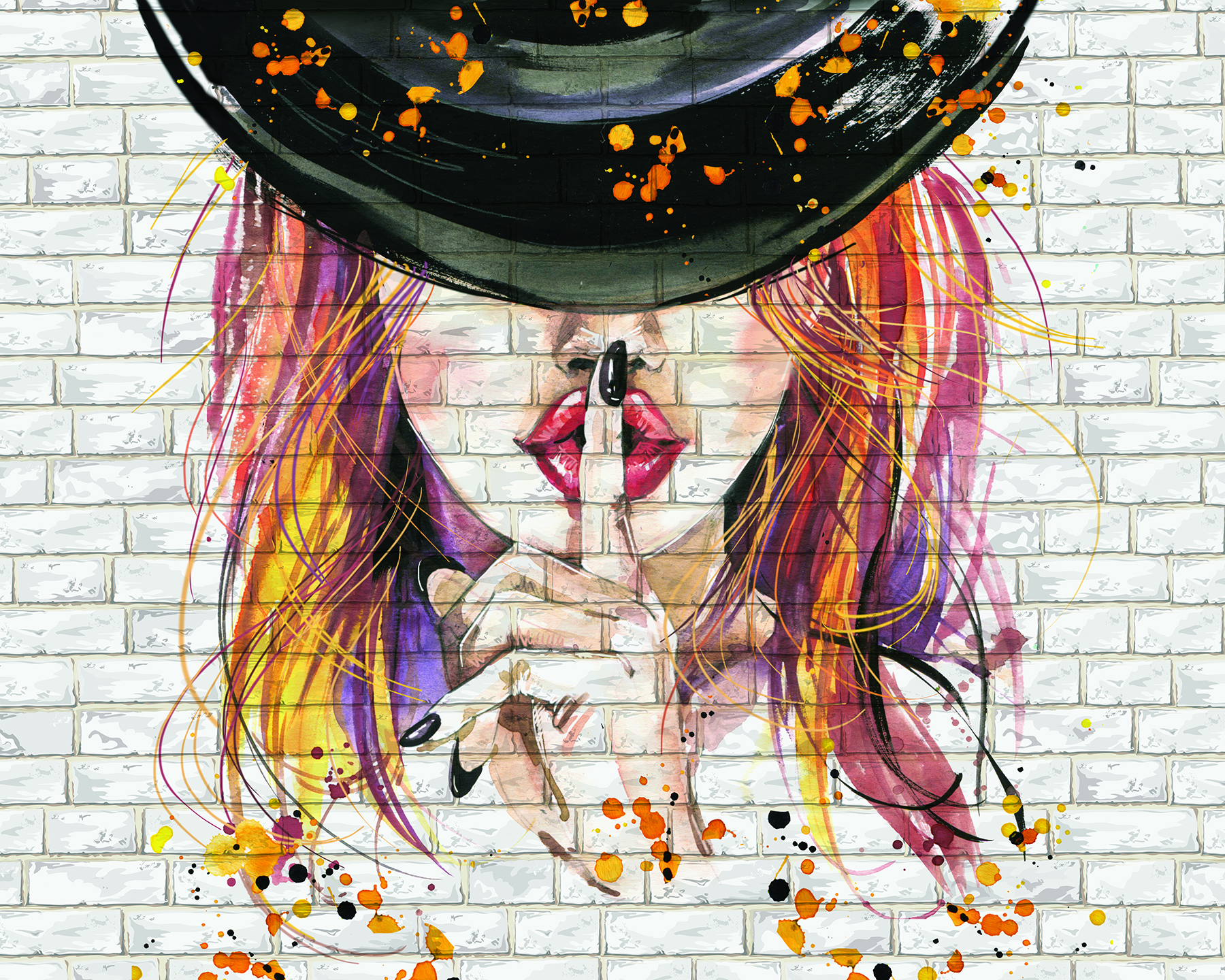 Painting of a woman with a hat