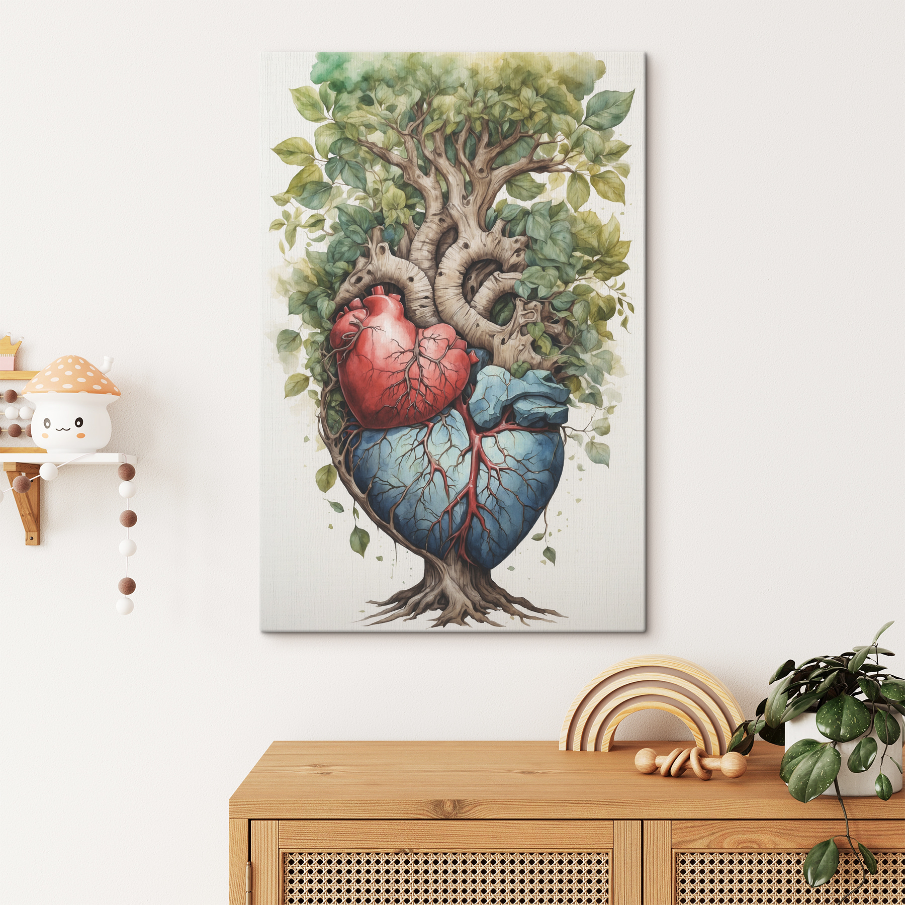 A tree with leaves and a heart A tree with leaves and a heart