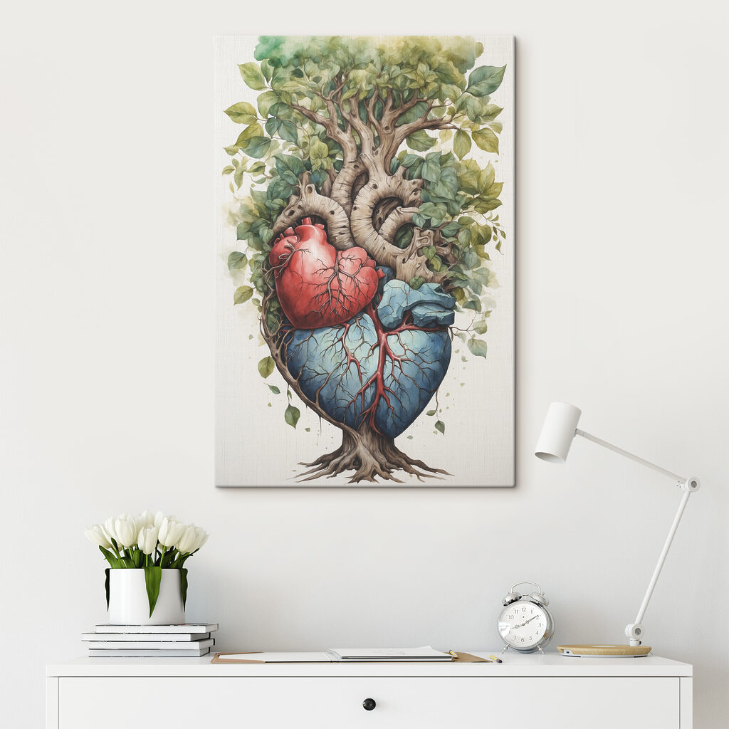 A tree with leaves and a heart A tree with leaves and a heart