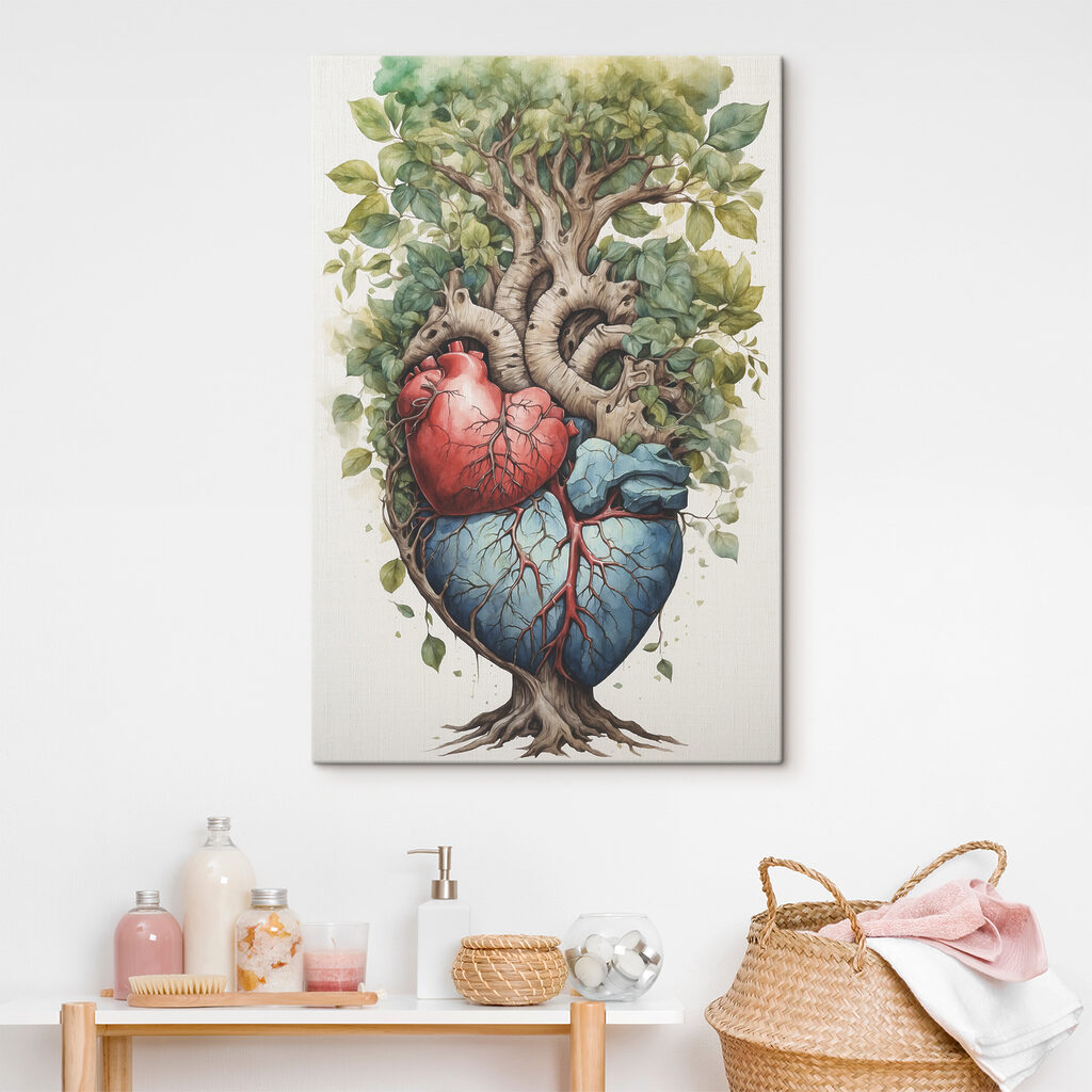 A tree with leaves and a heart A tree with leaves and a heart