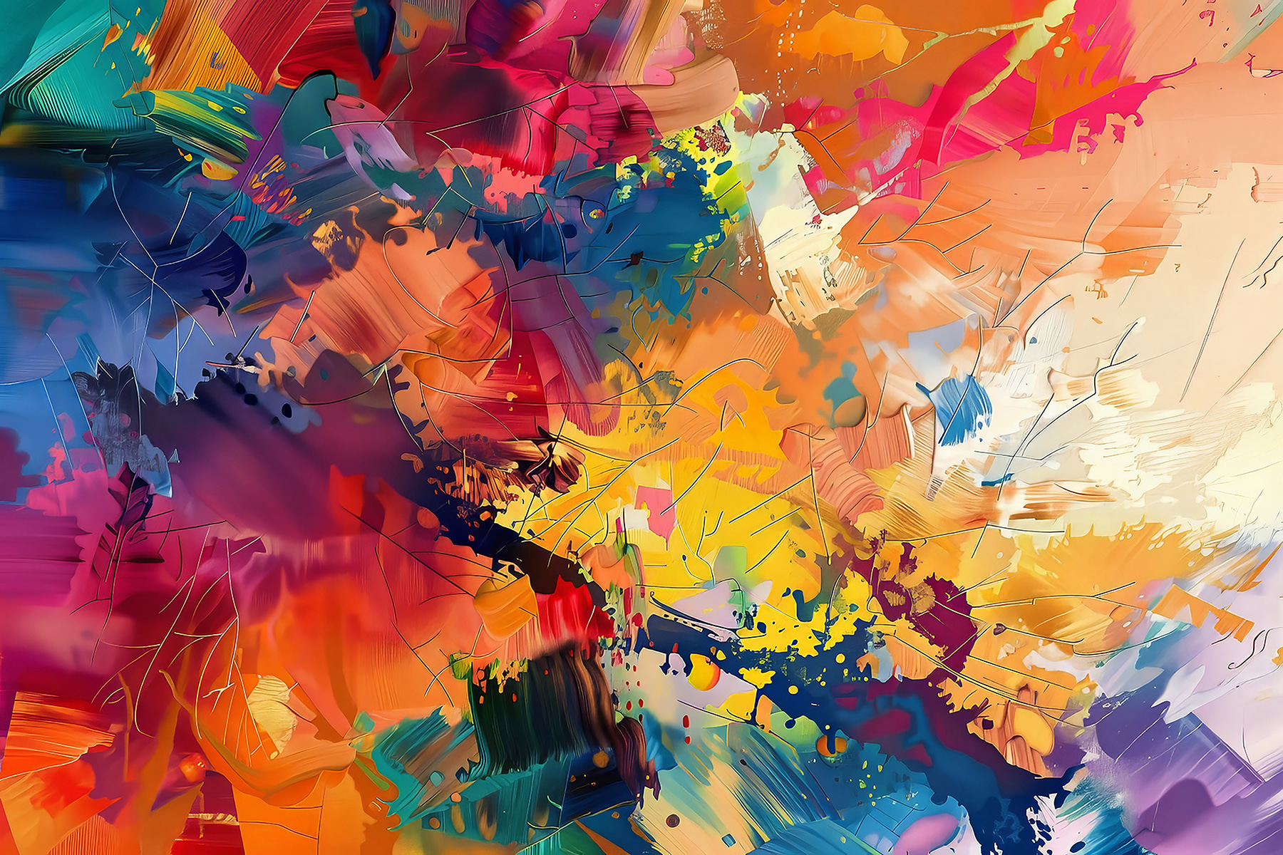 A colorful painting of different colors