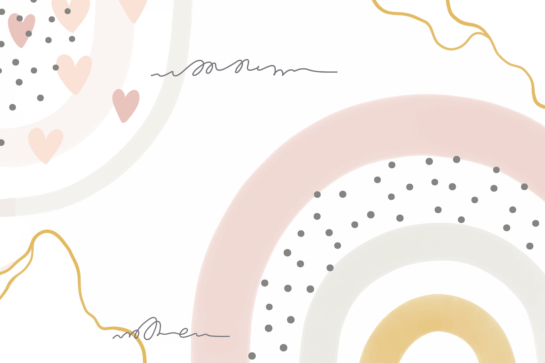 u99373p - Bílé pozadí s růžovými a šedými kruhy a tečkami - tegory