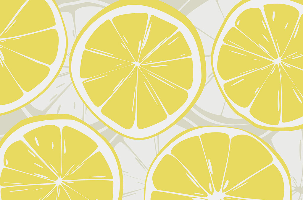 Skupina citronů v řadě Skupina citronů v řadě