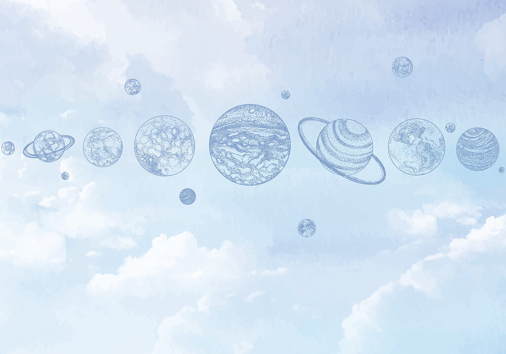 Řada planet na obloze Řada planet na obloze