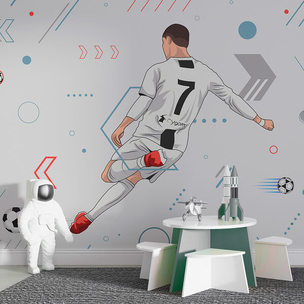 Fotbalista kopající do míče Fotbalista kopající do míče