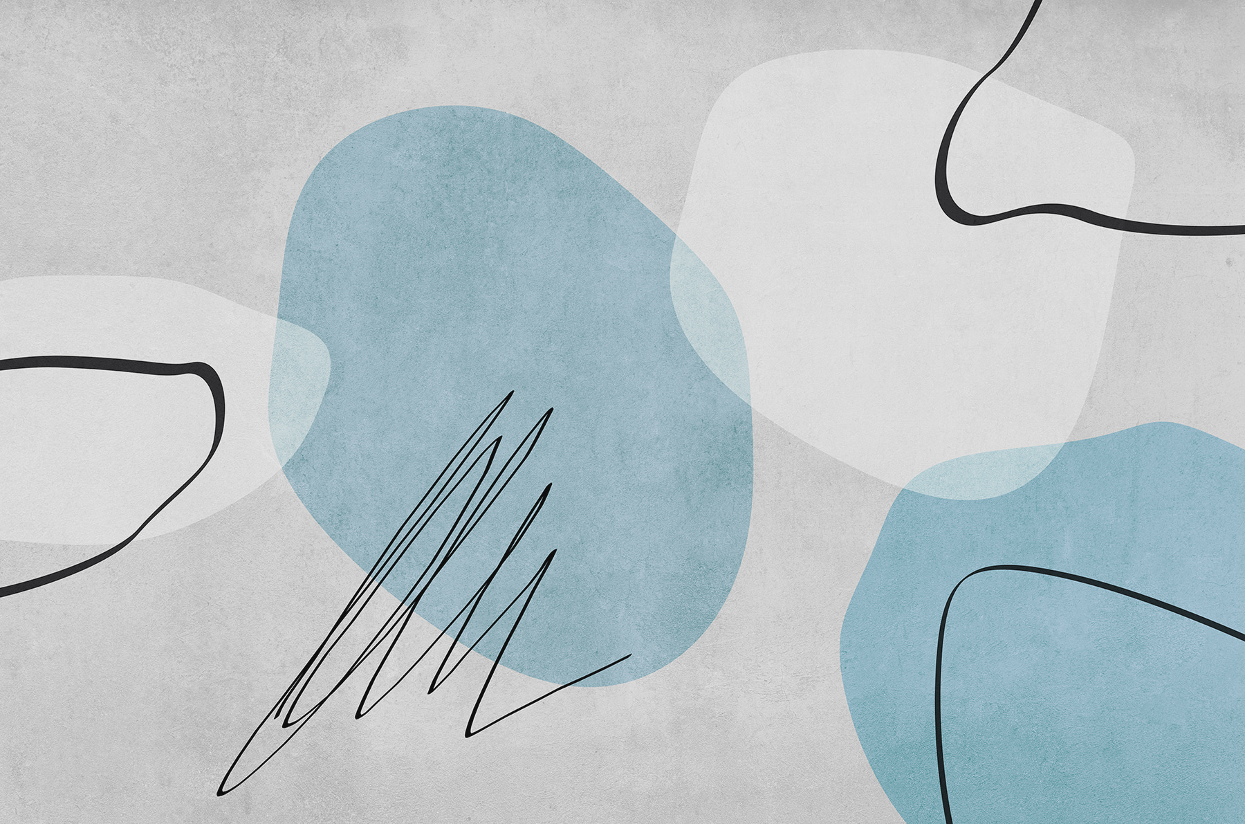 A blue and white abstract art