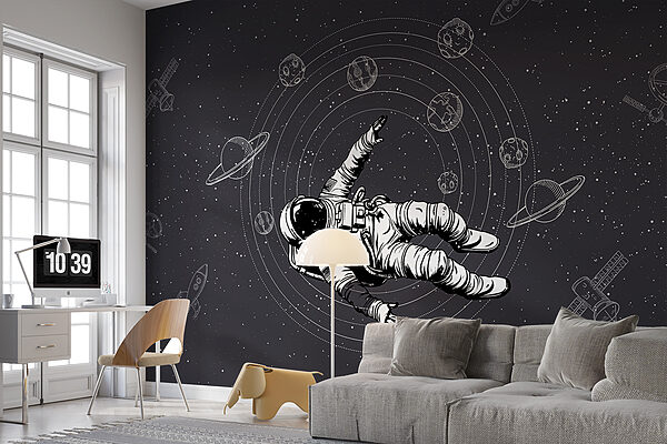 Astronaut vznášející se ve vesmíru Astronaut vznášející se ve vesmíru