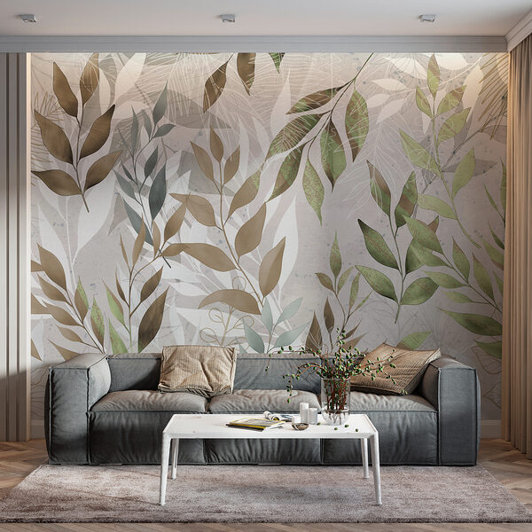 A close up of leaves