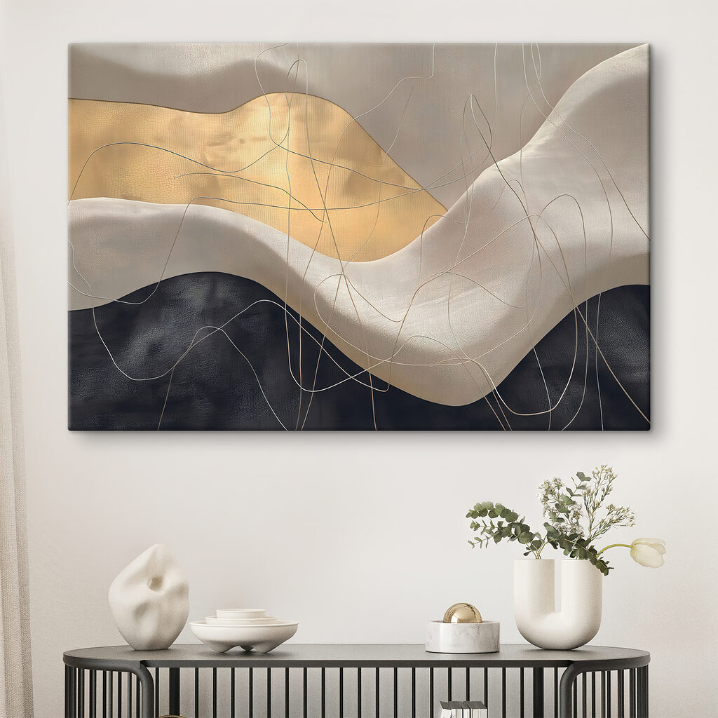 Abstract waves and lines intertwining