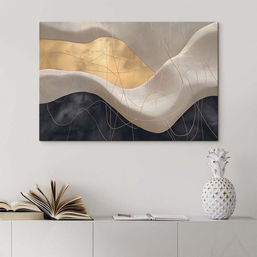 Abstract waves and lines intertwining