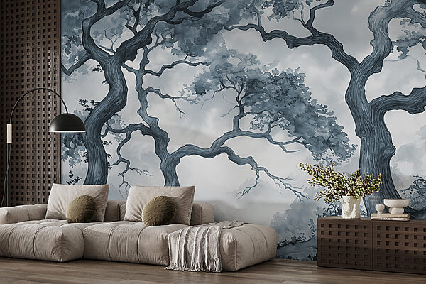 A group of trees with branches
