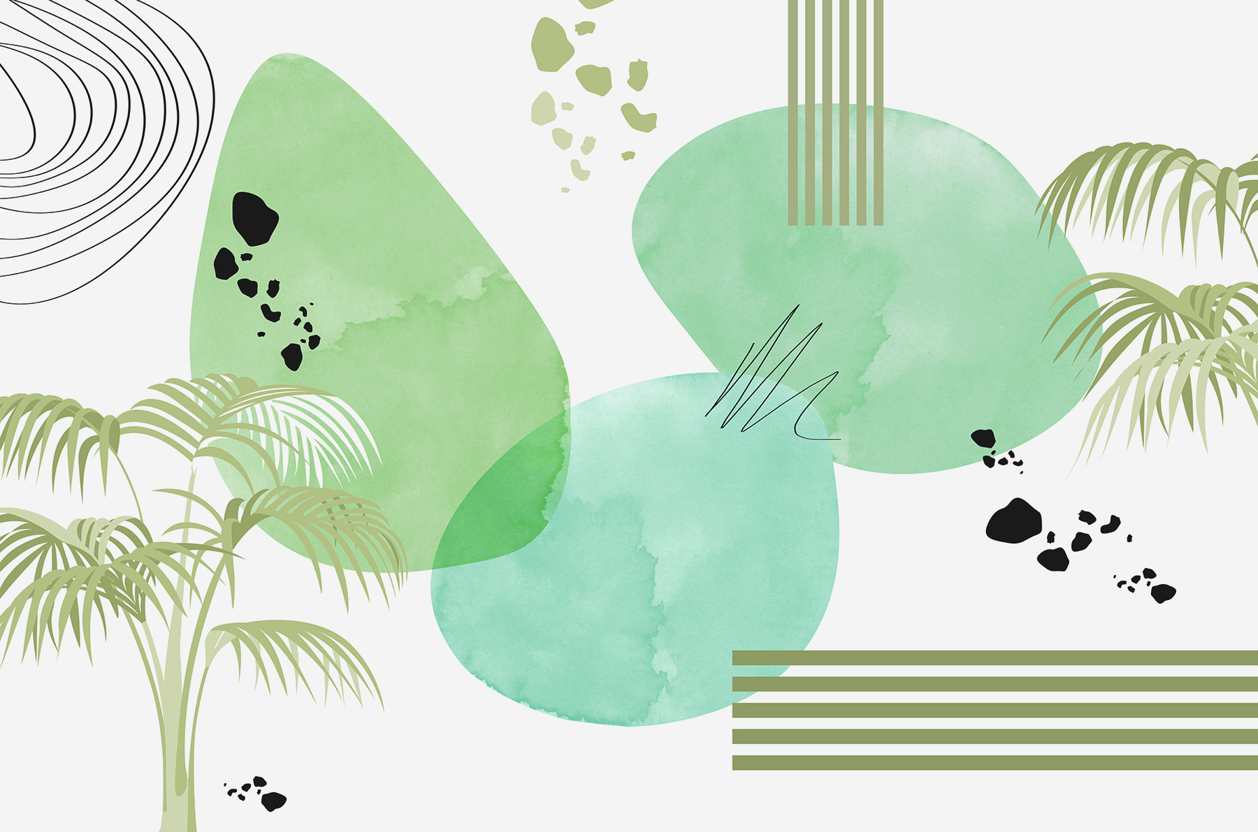 A green and black art A green and black art