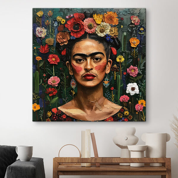 A woman with flowers in her hair