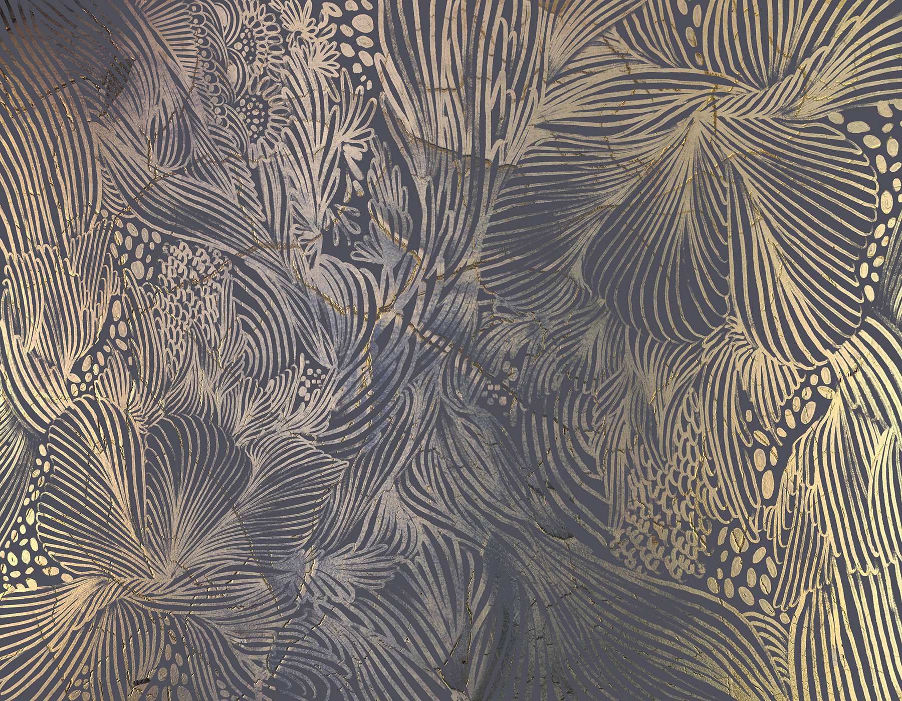 A close up of a wall with Nazca Lines in the background