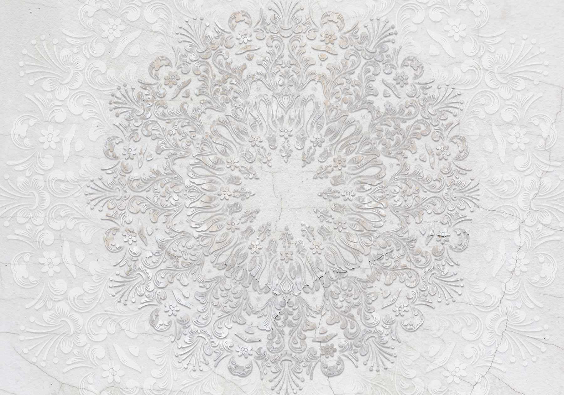 A white and grey circular pattern