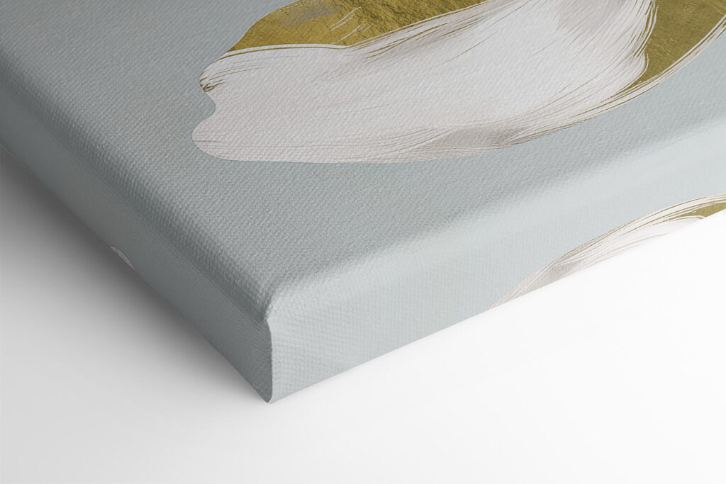 Elegant white petal with metallic accents