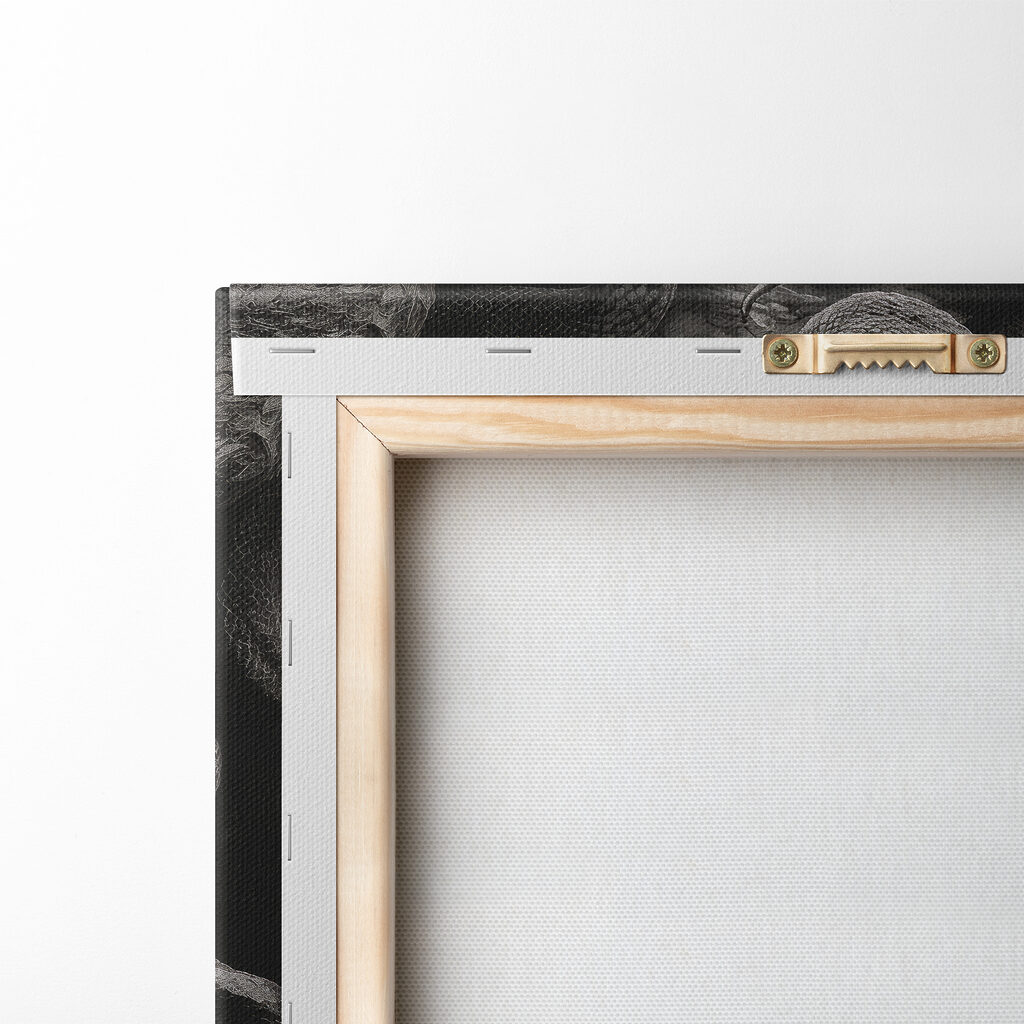 A statue of a woman with a cracked face and snakes around her face