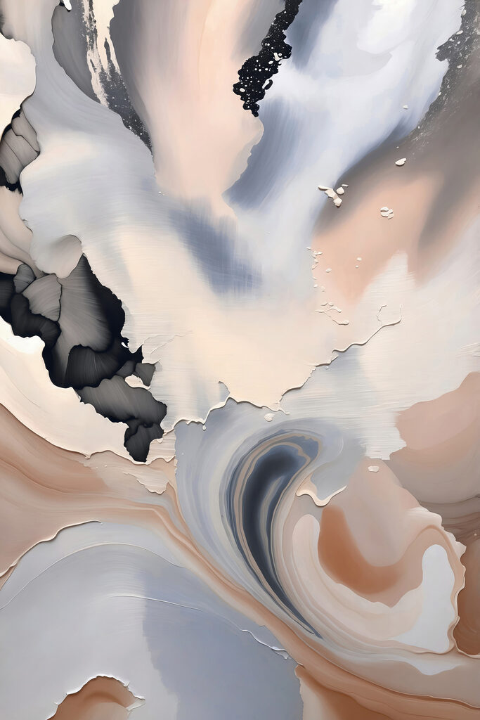 A close up of a painting