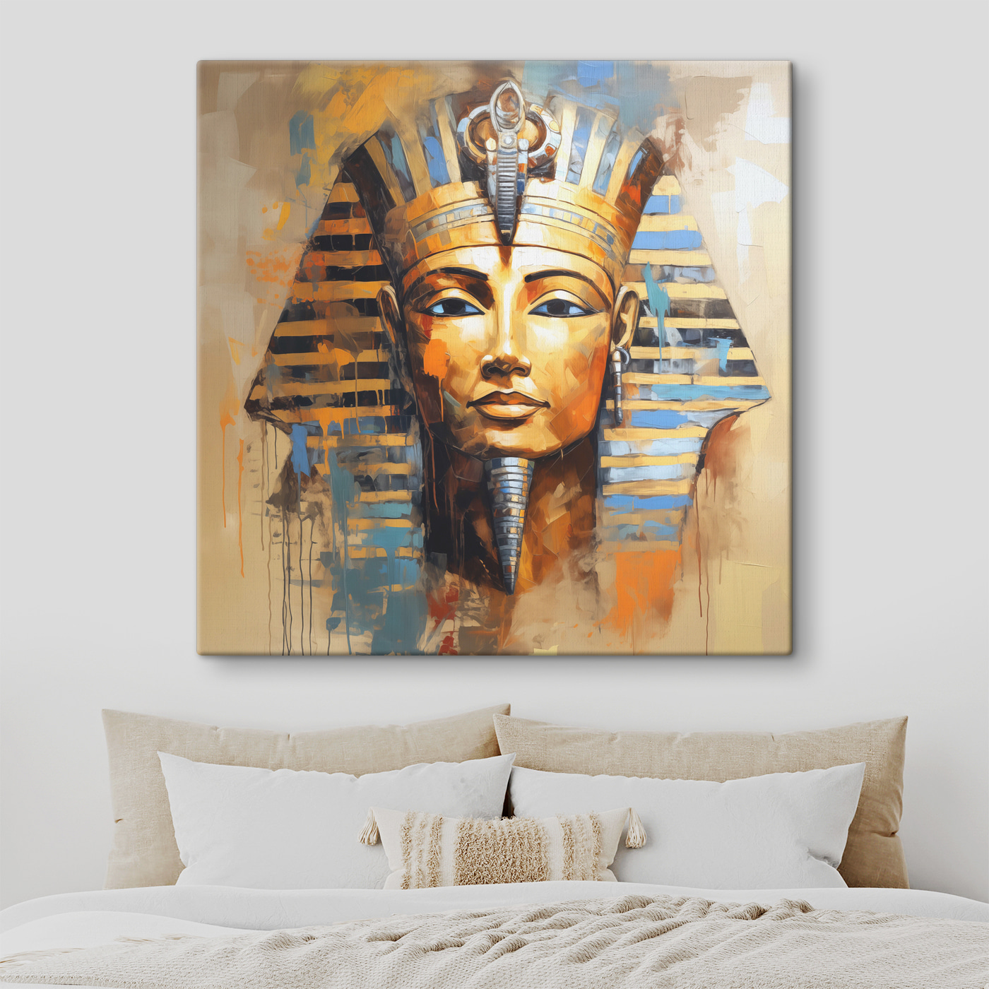 A painting of a egyptian queen