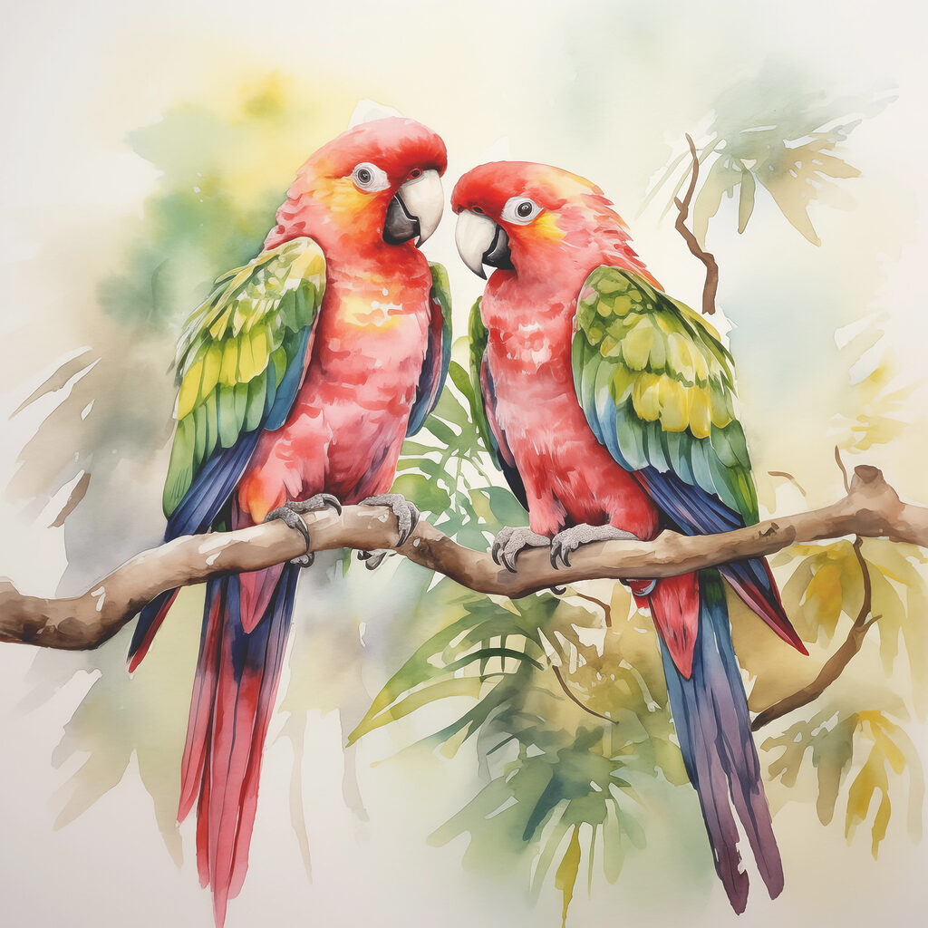 Two birds on a branch
