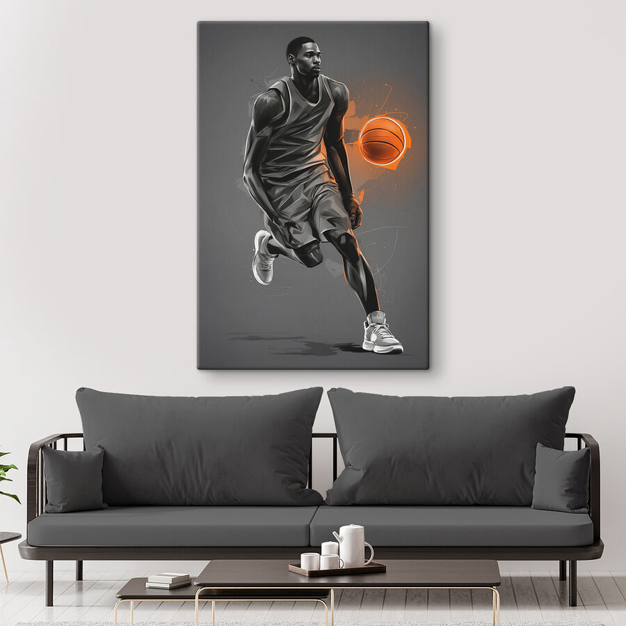 Obraz Basketbalista s míčem - Image 3