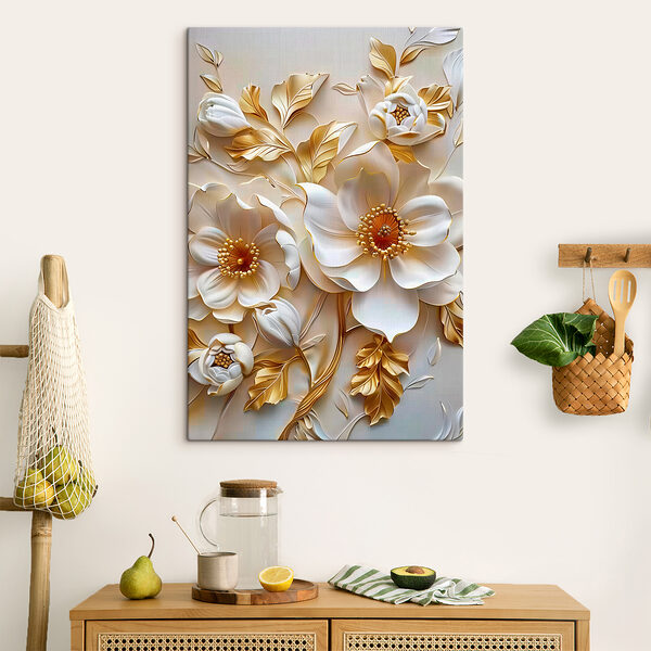 Elegantní květinový design s bílými květy Elegantní květinový design s bílými květy