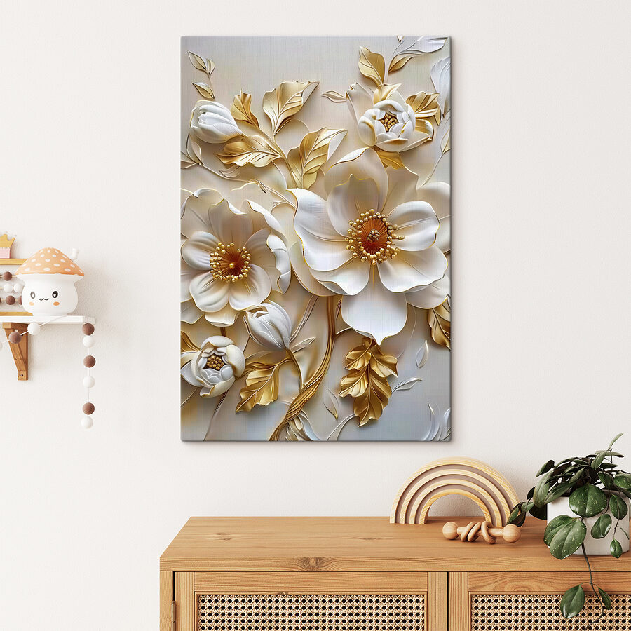 Elegantní květinový design s bílými květy