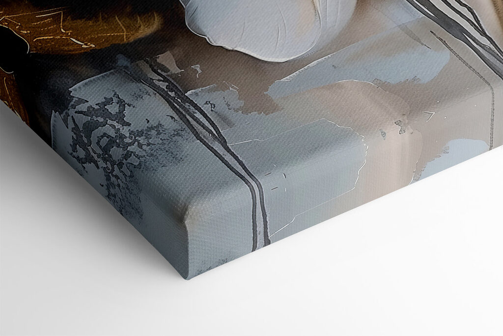A painting of flowers on a grey background A painting of flowers on a grey background