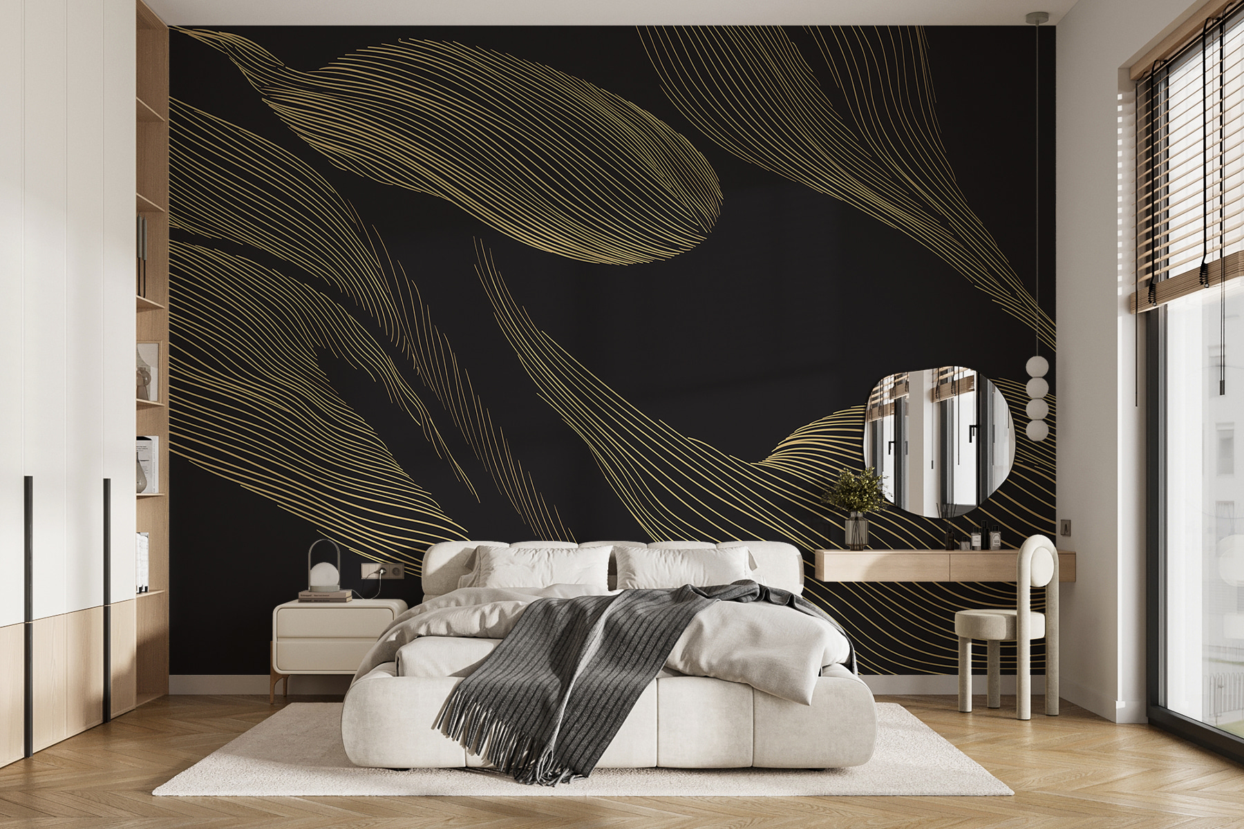 A black background with yellow lines A black background with yellow lines