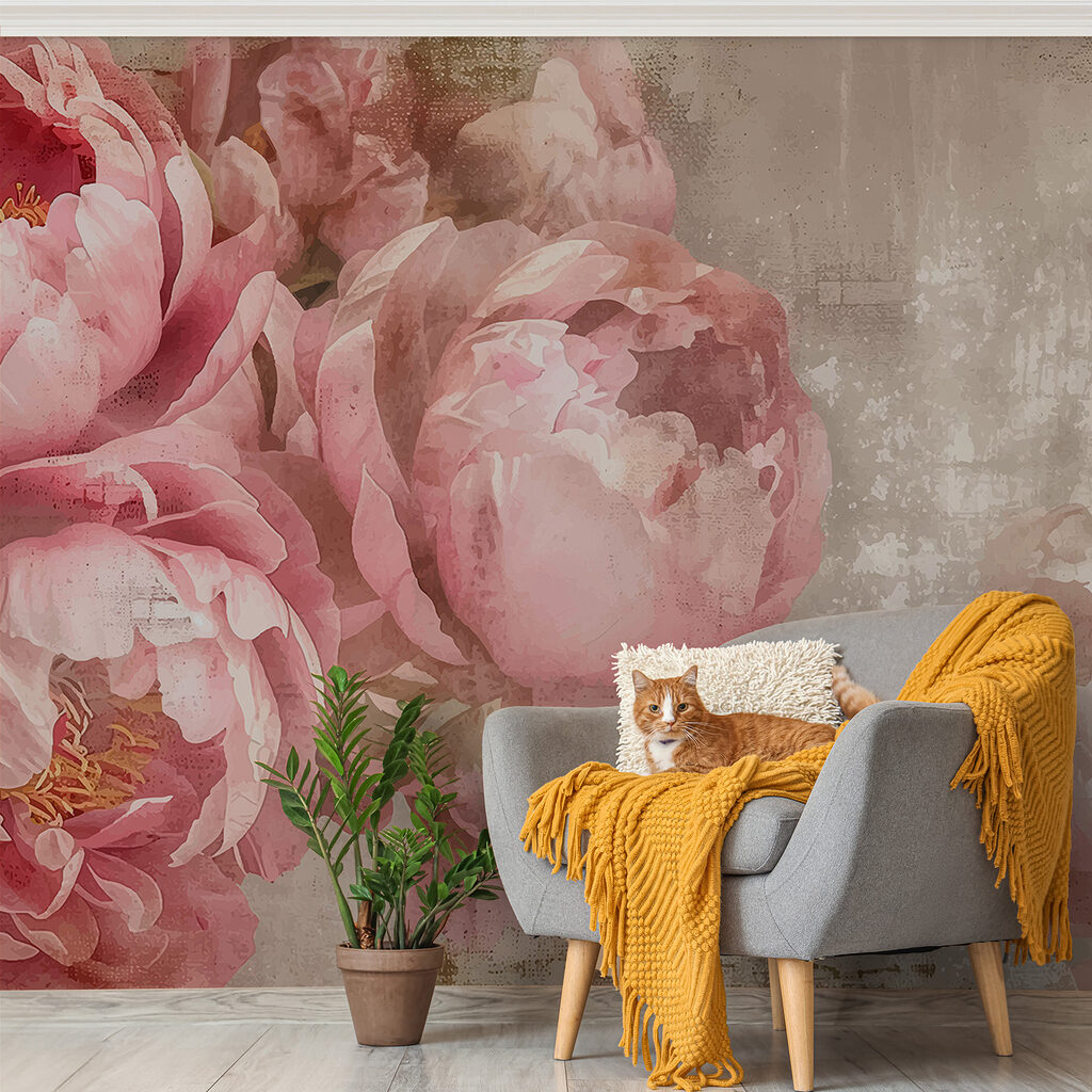 A group of pink flowers