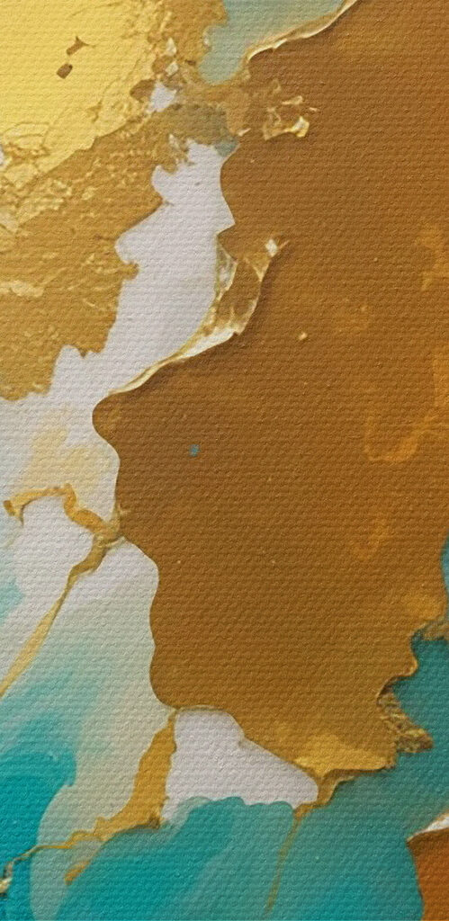 Abstract art with vibrant teal hues