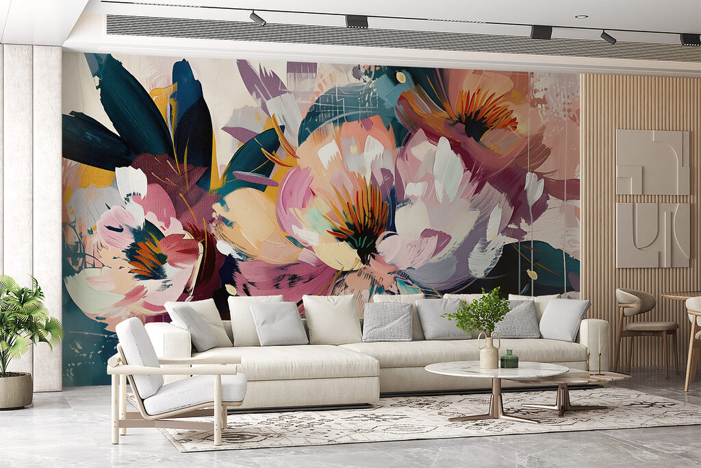 A painting of flowers