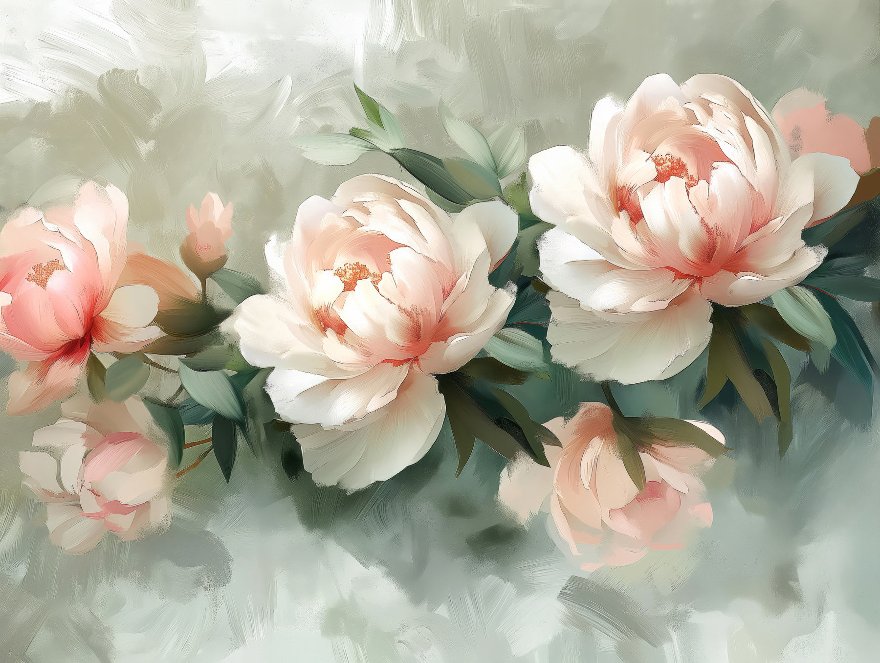 A group of flowers on a white surface A group of flowers on a white surface