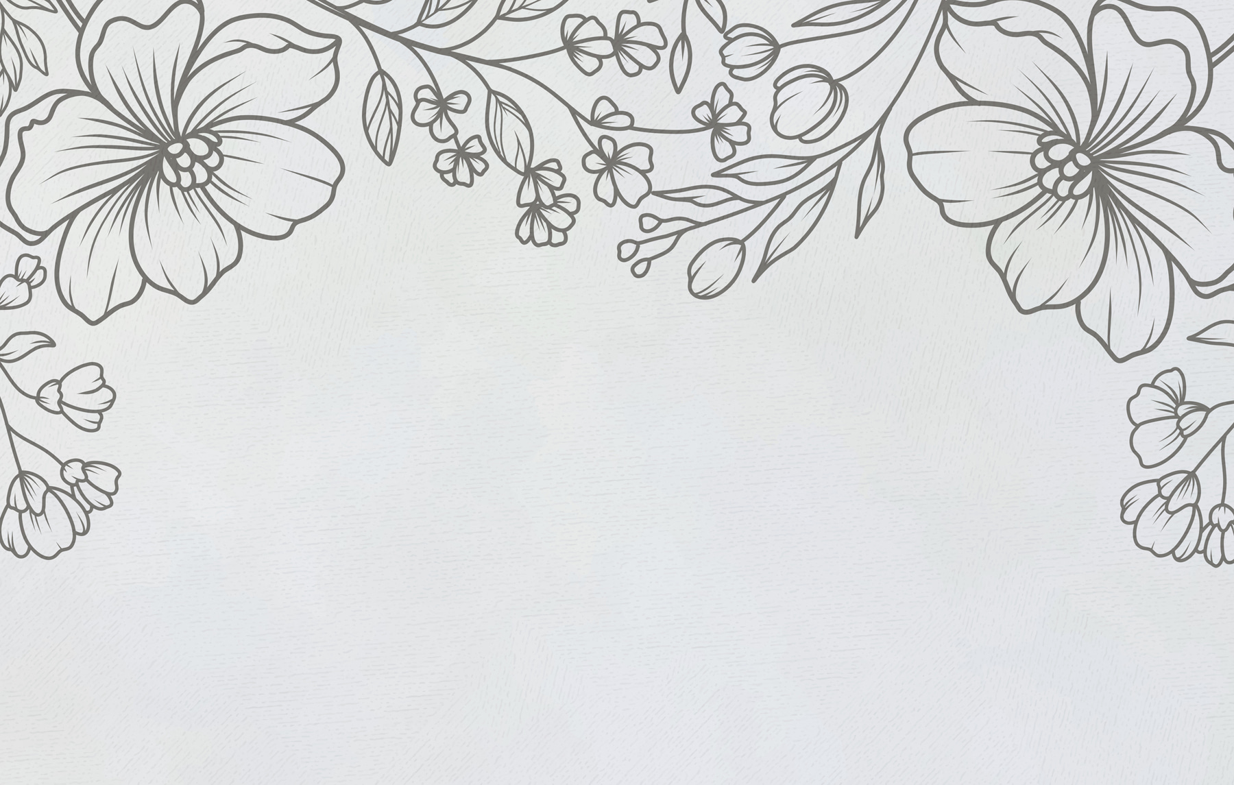 A white background with black and white flowers