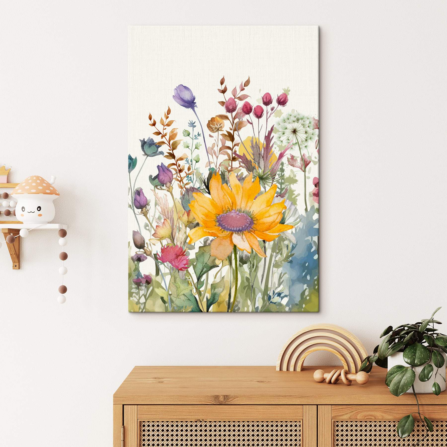 A watercolor painting of flowers A watercolor painting of flowers