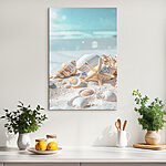 Obraz Skupina mušlí a hvězdic na písku