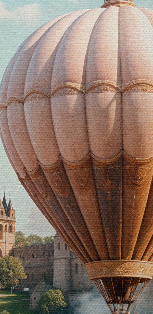 Hrad s horkovzdušnými balóny Hrad s horkovzdušnými balóny