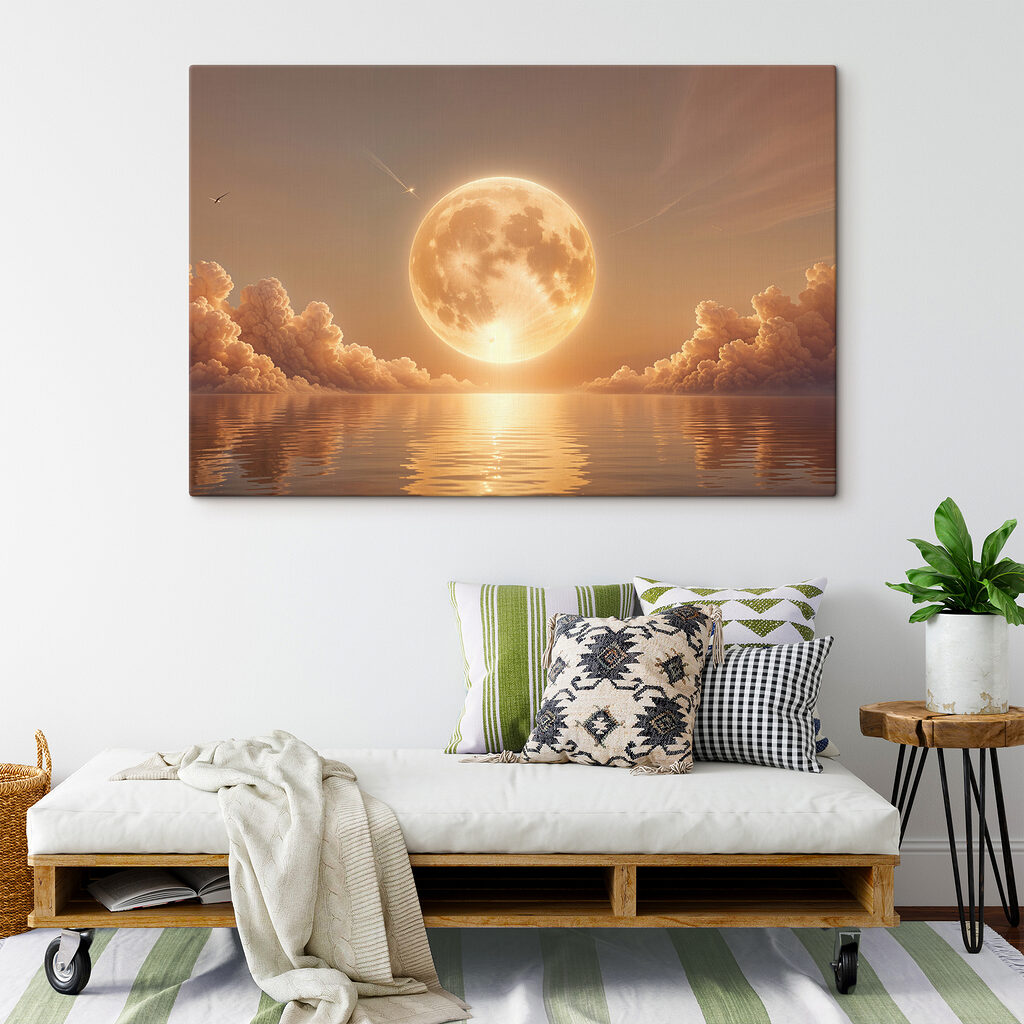 Moon and clouds in the sky